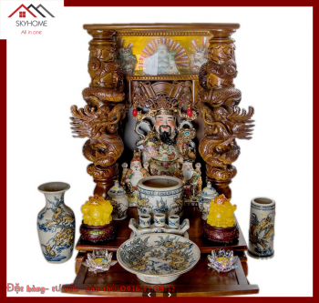 Bát Minh Đường Tụ Thủy cho bàn thờ Thần Tài